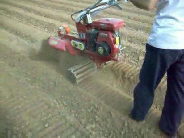 【视频】大葱开沟培土机进行大葱开沟视频